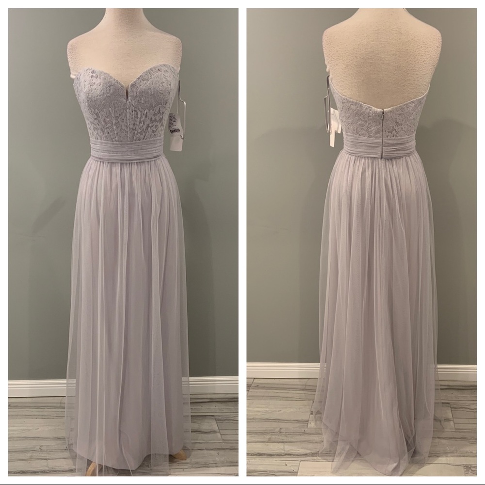 Amsale G953 dove size 12